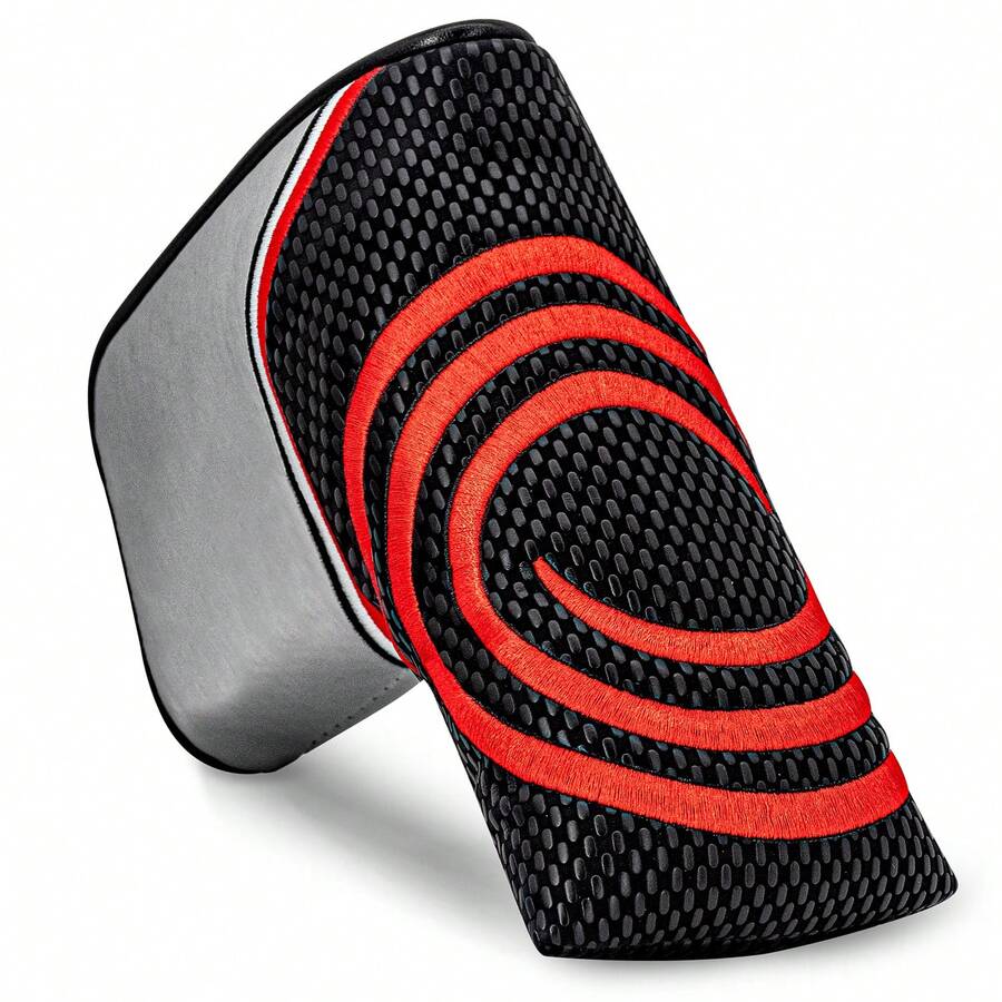 1PC Mesh Surface Spiral Embroidery Blade Putter Cover, Unisex Golf Training Accessory - Multicolor - View 1