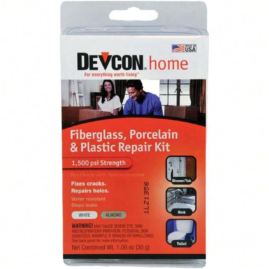 Devcon 002-90216 Fiberglass, Porcelain And Plastic Repair Kit - White/Almond,45763117 - C - View 1