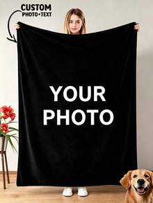 Customized Photo Flannel Blankets,Allowing You To Choose Your Own Photos(Including Wedding Couples,Families,Pets,Friends,Etc.)Or Any Photos.The Soft Flannel Blanket Is Made With Digital Printing Technology And Can Be Hand-Washed Or Machine-Washed. - Multicolor - View 2