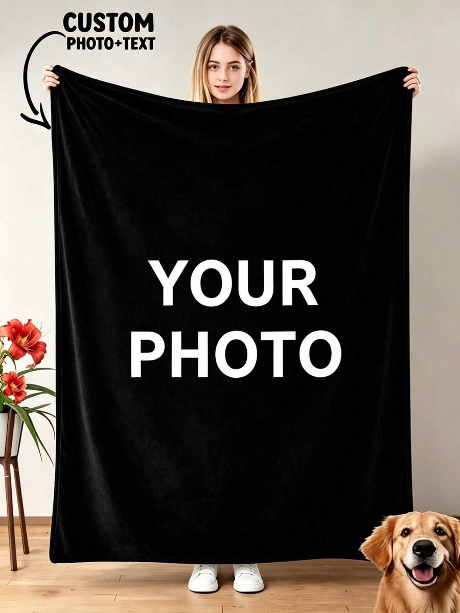 Customized Photo Flannel Blankets,Allowing You To Choose Your Own Photos(Including Wedding Couples,Families,Pets,Friends,Etc.)Or Any Photos.The Soft Flannel Blanket Is Made With Digital Printing Technology And Can Be Hand-Washed Or Machine-Washed.