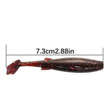Swimbaits Paddle For Bass,   Soft Lure For Trout Crappie Bass, Durable Plastic Bait Swimmer For Saltwater/Freshwater, Fishing Lover's Gift - Multicolor - View 3