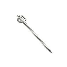 CAMPINGMOON Outdoor Camping Thickened 420 Stainless Steel Pet Ground Stake Dog Tether Stake Camping Accessory Rotating Dog Tether Stake Outdoor Tent Canopy Ground Stake K45 K45-30 - Silver - View 9