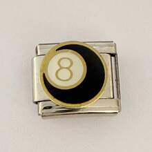 1pc Stainless Steel Italian Style Bracelet Chain Link, Fun Slogan Enamel Photo Pendant, Sports Graduation Family Life Theme DIY Jewelry Making Accessory - Italian Module - View 18