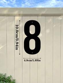 1 Piece 0-9 Number Metal House Number Plate - Metal House Number Plate, Suitable For House Numbers, Outdoor Mailbox Numbers, Home Decoration, Garden Decoration, Gates, Garage Doors, Includes Numbers 0 To 9, Can Be Freely Combined - Number - View 20