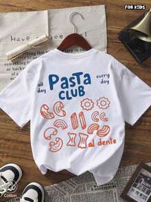 Tween Mädchen personalisiertes Baumwoll-Top, Frühling/Sommer Rundhals Kurzarm T-Shirt mit Buchstaben-Muster, geeignet für tägliche Freizeitkleidung und Urlaub - Weiss - Übersicht 2