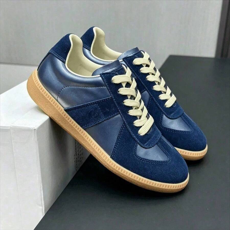 New MM6 Sneakers, German-Style Athletic Shoes For Couples With Colorful Panel Design, Casual Shoes Suitable For Daily Outings And Date Outfits