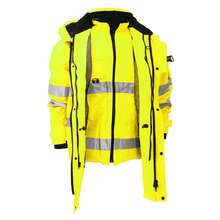 Yoko Hi Vis Multi-Function Breathable & Waterproof 7-In-1 Jacket (Pack Of 2) - Hi Vis Yellow - View 2