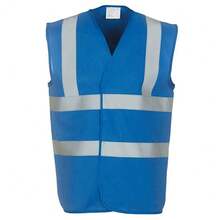 Yoko Mens Band & Brace Hi-Vis Vest - Royal Blue - View 1