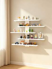 1pc 5-Tier White Storage Rack, Children's Room Nursery Decor Room Essential - Multicolor - View 5