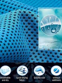 Macaron-Inspired Minimalist Sporty Cooling Towel, Portable, Foldable, Quick-Drying With Hook And Loop Design, High-Density Cooling, Breathable, And Sweat-Absorbent For Sports. Comes With A Perforated Silicone Storage Box For Summer Cooling. - Multicolor - View 11