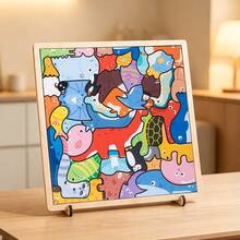 Children's Animal Wooden Block Creative Puzzle, Educational Early Learning Toy, Concentration Training - Multicolor - View 8