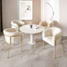 Faux Fur Pet Chair White - 白色 - 查看 2