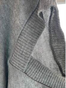 Boys' Junior Sweater, V-Neck Knit Sweater – Basic And Comfortable, Autumn/Winter 2026. - 灰色 - 查看 4