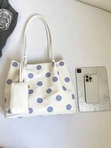 New Women's Handbag, Unique Design, Equipped With Dual Handles, Large Capacity, Perfect For Daily Casual Use. Whether For Vacation, Commuting Or Shopping, It's An Ideal Choice. - White - View 9