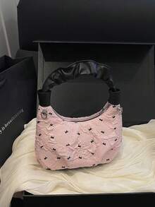 女款新款時尚優雅小眾設計時髦百褶手提肩背斜挎包 - 彩色 - 查看 6