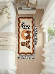 1pc Leopard Print Cute Rug, Kitchen Rug, Hallway Rug, Suitable For Bathroom, Kitchen, Outdoor, Indoor, Bedroom, Living Room, Bedside, Decorative Rug, Machine Washable, Easy To Clean, Entryway Mat, Non-Slip Bottom, Bedroom Decor Rug - Multicolor - View 12