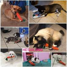 Carrot Shaped Braided Dog Rope Toys, Puppy Teething Chew Toys Durable Pet Molar Interactive Toys For Cats Rabbits Small Dogs Healthy Gift - Multicolor - View 7