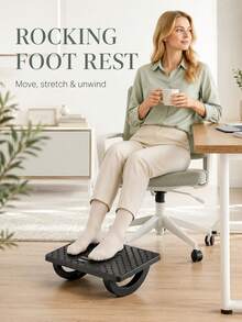 Versatile Ergonomic Under Desk Foot Rest With Massage Points To Comfort Feet Stable Rocking Foot Pedal For The Elderly Foot Stool For Office Chair Ideal For Desk Spaces Suitable For Long-Time Sitting Office Workers Mueble De Sala Muebles - Multicolor - View 2