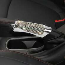 1pc Women's Car Rhinestone Handbrake Cover, Personalized Full Rhinestone Handbrake Decor Sleeve, Car Interior Decoration Accessory (Note: Size, Not Suitable For All Models), Fashionable Rhinestone Car Decoration - A - View 9