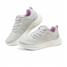 Skechers Women's Hollow Out Breathable Mesh Splicing Lightweight Cushioned Walking Shoes Sports Casual Shoes - Light Grey - View 3