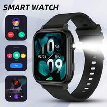AZRTL Unisex Smart Sports Watch With Side Light-Flashlight, Pedometer, Calorie Tracker, Multiple Sports Modes, Music Control, Remote Camera, Wireless Calling, Customizable Watch Face, Message Notification, Alarm Reminder, Weather Forecast, USB Charging, Multi-Function Smart Watch, Thoughtful Gift Choice - View 7