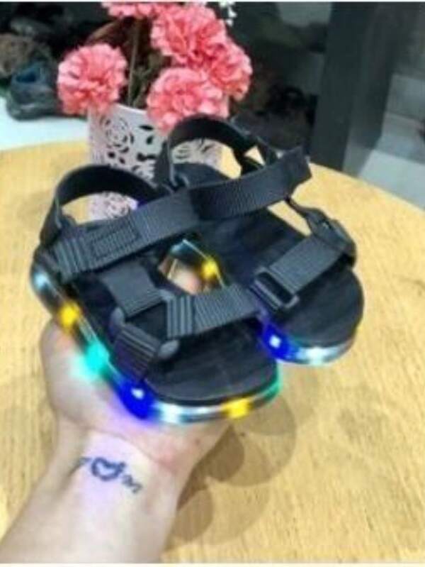 Sandália Papete infantil Super led Pisca - Papete Aberta e Confortavel de