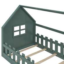 Bed Frame Kids House - 90x200cm - 綠色 - 查看 8