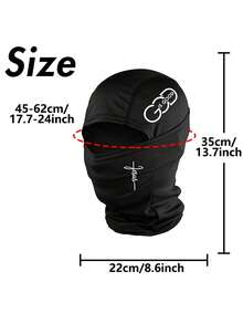 Musion 1/2PCS Quick Dry UV Protection Letter Graphic Balaclava, Windproof Moisture Wicking Elastic Neck Gaiter, Lightweight Helmet Liner Headwear For Running, Skiing & All Outdoor Sports - Multicolor - View 5