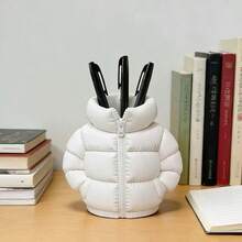 創意 3D 列印羽絨外套口袋造型筆筒 多功能手工裝飾禮品 辦公桌收納加厚筆筒杯套 - 羽絨服 - 查看 3