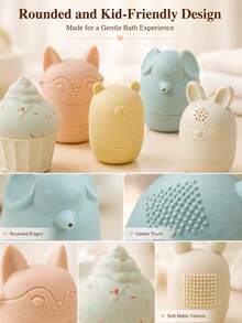 Cute Cartoon Animal Silicone Bath Water Spray Toy, Detachable Baby Shower Sprinkler Toy, Fun Interactive Water Play Toy For Toddlers, Kids Bath Time Toy, Pool Beach Sand Play Toy, Indoor Outdoor Water Activity Gift For Boys Girls - Multicolor - View 4