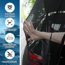1 pieza Pantalla mosquitera universal para puerta trasera de SUV, malla grande transpirable con bolsa de almacenamiento, ganchos, cortina para insectos y parasol para camping y coche - Multicolor - Ver 9