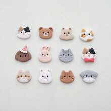 Mini Cute Animal Face Polymer Clay Cutter Set, Cat Dog Bear Bunny Head Shape DIY Earrings Pendant Jewelry Making Handmade Clay Mold Tools - Mini Cute Animal - View 4