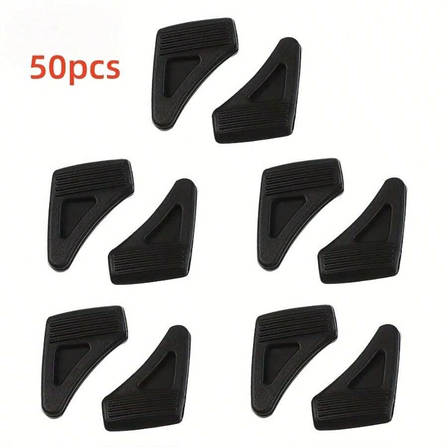 50PCS Silicone Eyeglass Ear Hooks Anti-Slip Temple Grips Glasses Retainers For Sports Running Cycling Gym Eyewear Accessories - Black - View 1