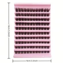 LIMEIKAI 120 Clusters False Eyelashes, 8-16mm, Thin Natural, D Curl, Fluffy Clusters, DIY Eyelash Extension, Eyelash Clusters, Individual False Eyelashes, False Eyelashes, False Eyelashes - C - View 3