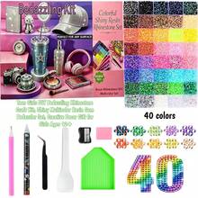 1 Set Colorful Resin Rhinestone Shiny DIY Kit 3mm 40 Colors Gift Box, Glue Not Included - 3mm 40-grid - View 2