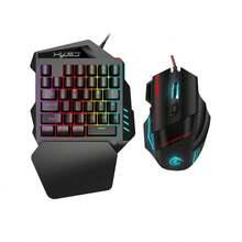 HXSJ Bàn phím chơi game một tay màng 35 phím màu sắc, nhỏ gọn & di động, kèm giá đỡ điện thoại từ nhà sản xuất - Xem 11