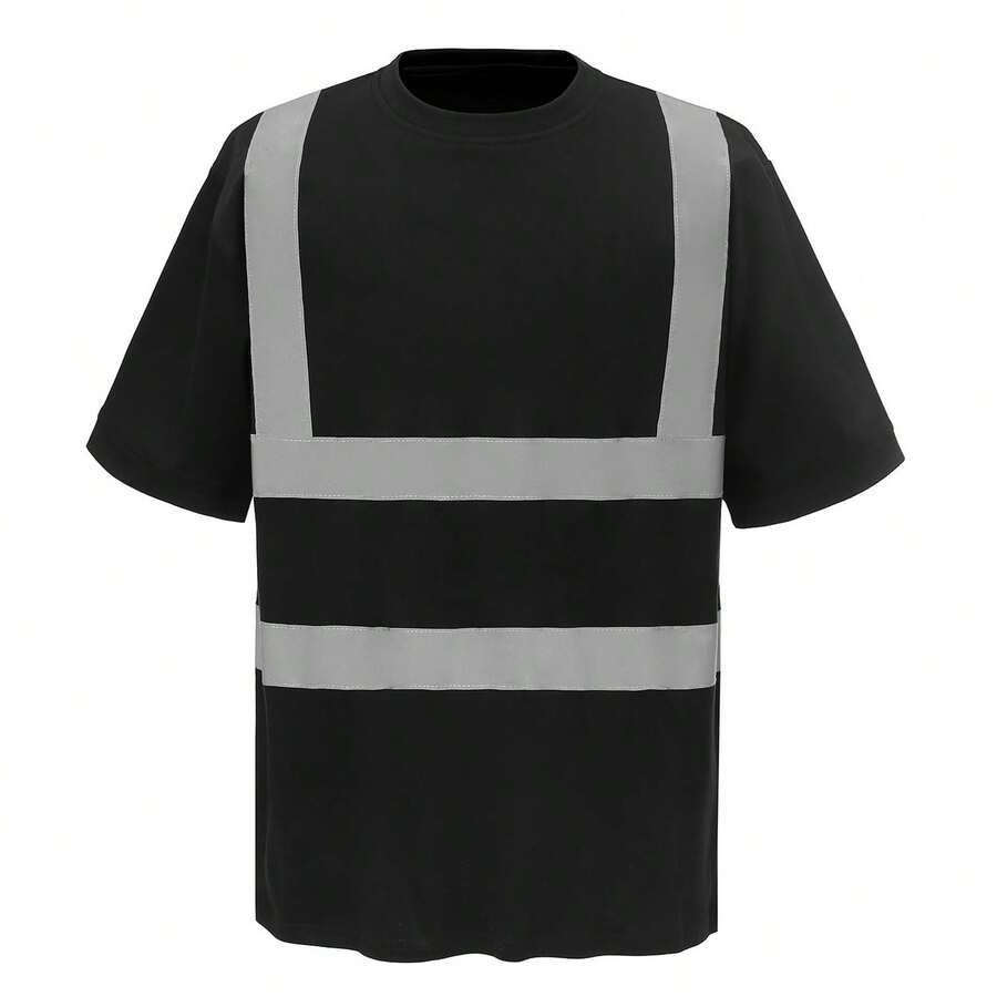 Yoko Mens Hi-Vis Short Sleeve T-Shirt - Black - View 1