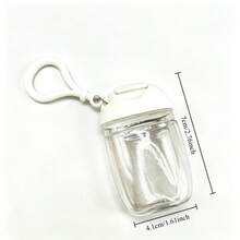 10pcs 1oz(28.3g) 30ml Clear Empty Bottles, Hand Sanitizer Travel Holder With Hook Keychain, White Flip Cap, Reusable Portable Empty Bottles, Refillable Cosmetic Containers, Suitable For Liquids, Lotions, Creams - Transparent Flip-top Keychain 10pcs - View 5