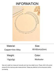 2pcs/Set Minimalist Elegant Double Layer Waist Chain, Starry Rhinestone Decorated Silver Chain Waist Chain, Gentle Elegant Layered Body Chain For Women, Suitable For Mature Style, Daily Commute, Party And Vacation Occasions - Multicolor - View 5