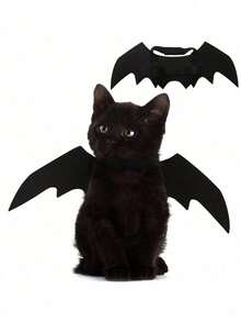 Pet Bat Wings, For Cats, Halloween Party Decoration, Dog Leash And Collar, Bat Cosplay Costume, Cute Puppy And Kitten Costume Accessories - Multicolor - View 3