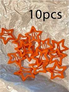 10/20/50pcs Women's Halloween Y2K Star Metal Hair Clips, Daily Use Claw Clips Hair Pins, School Supplies, Women's Hair Accessories, Hair Clips - Regular Model - View 18
