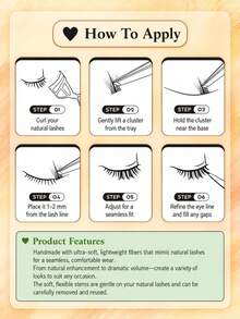 WANPIN Bulu Mata Palsu Rubah Ekor Sembilan, Lembut Alami, Bervolume & Melengkung, Bulu Mata Gaya Rubah Cina Ringan, 10-13mm, Melebar & Padat, Bulu Mata Segmen yang Dingin & Menyendiri - View 5
