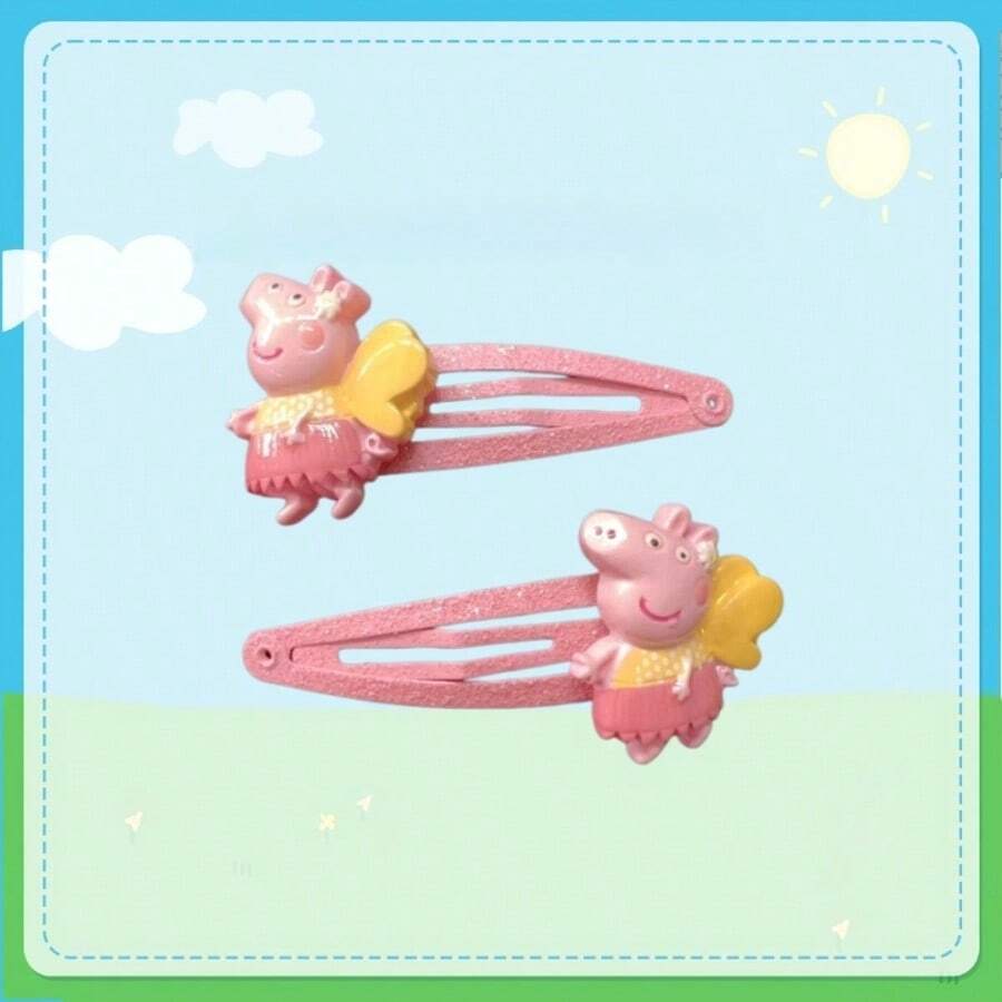 Peppa Pig 2/6 قطع مشابك شعر بيبا بيج اللطيفة، مشابك الغرة، إكسسوارات مشابك الشعر، أفضل هدية عطلة للأصدقاء، ديكور أجواء الحفلة، ديكور حفلة مثالي، هدية صديق مثالية، هدية عيد ميلاد، هدية صغيرة، أشياء صغيرة رخيصة - متعدد الألوان - مشاهدة 1