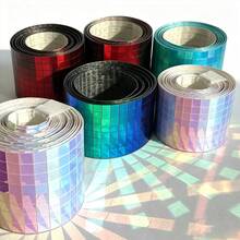 DHboying 9360pcs-4 Rolls Holographic PET Disco Ball Mirror Stickers, Self-Adhesive Colorful Mosaic Tile Stickers 5x5mm, Suitable For Handmade DIY Dolls Home Decor Stickers, Party Decoration - PET Iridescent Decorative Sticker - View 10