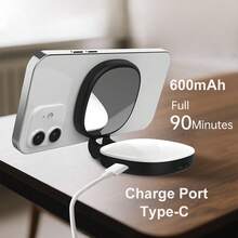 補光化妝鏡手機支架 3合1,可調節三色光,磁吸安裝,易於使用,600mAh充電電池,輕巧便攜,隨時照亮你的美,適用於各種手機拍攝場景 - 磁吸款 - 查看 7