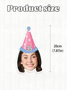 Custom Birthday Hat Face Banner, Custom Bday Face Photo Banner, Birthday Banner, Custom Head On A Banner - Multicolor - View 7