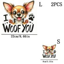1件/2件/3件「吉娃娃版 I Woof You」!適用於T恤、衛衣、枕頭、背包和托特包,理想的節日禮物、節日禮物專案 | 節日設計 | 耐用印刷 - 多色 - 查看 9