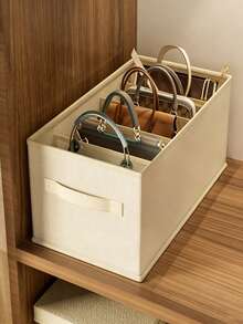 1pc Bag Organizer Divider Box, Underbed Storage Box, Bag Storage Organizer, Vertical Compartments Without Scratching, Foldable Storage, Space-Saving, Easy To Carry, Suitable For Students, Bedroom, Dorm, Wardrobe Organization, Keep Closet Tidy, Clothing Storage, Dorm Storage Organizer, Storage, Back To School, Halloween - Multicolor - View 12
