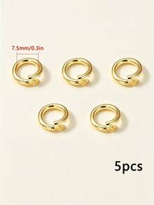 5/12/20pcs Copper Jump Rings, 18K Gold Plated, Open Rings, Half Open Rings, Suitable For Connecting Pendants, Jewelry, Bracelets, Necklaces And Lobster Clasps - Wolf Fang Half-closed Opening Ring - View 22