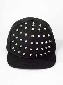 A Newly Designed Studded Hat, Both Fashionable And Versatile, Decorated With Shiny Party Fabric And Rhinestones, Showcasing Personal Charm. - Multicolor - View 5